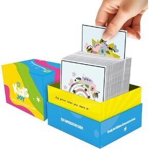 Family Discussion Cards Set, 200 Engaging Conversation Starters for Quality Time - Screen-Free Bonding Activity for Dinners, Gifts, Holidays and Gatherings(Kid001) in Saudi Arabia