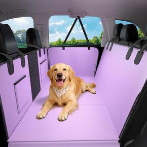 غطاء مقعد سيارة للكلاب للمقعد الخلفي، أرجوحة سفلية مقاومة للماء مقاس 52 × 65 بوصة مع أغطية جانبية، شديدة التحمل بوزن 450 رطل، واقي من جلد البولي يوريثان غير قابل للانزلاق ومقاوم للخدش لسيارات الدفع الرباعي والشاحنات وسيدان ليلك in Kuwait