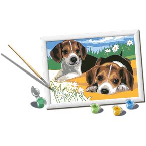 Ravensburger CreArt Beagle Puppies Paint by Numbers Kit for Kids - 12023083 - Painting Arts and Crafts for Ages 7 and Up in Saudi Arabia