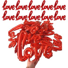 10 Pcs 19.6-inch mini red love shaped balloons for Valentine's Day decoration, wedding photography props, love in Kuwait
