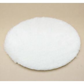 Round Dollhouse Mini Carpet, White Fluffy Rug, 4.33 Inch Diameter, Lightweight Decor for 1/12, 1/8, 1/6 Scale Miniatures (White) in Kuwait
