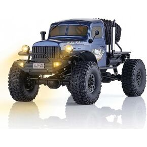 EAZYRC FMS Rochobby 1/10 Atlas Ready Set RC Crawler RC Truck 4X4 مع إضاءة، راديو 2.4 جيجا هرتز، محمل كروي، تروس معدنية كاملة، تعليق 4 وصلات، جسم سيارة منفصل سريع للبالغين (برتقالي) in Kuwait
