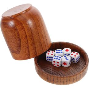 Solid Wood Dice Cup Wooden Dice Shaker Lid for Ktv Bar Game Cup Accessories in Saudi Arabia