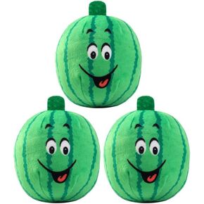 TEHAUX البطيخ صار لعبة الحيوانات الأليفة القطيفة للكلاب - لعبة مضغ تفاعلية لتدريب الجرو وتخفيف الملل لينة 4X3X2.5 بوصة صوت تعليمي للكلاب in Kuwait