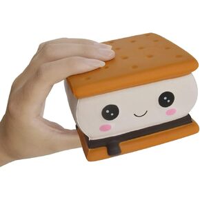 Delightful S'More Squishies - Kids Birthday Gift, Adorable Sandwich Cookie Stress-Relief Smore Toy (Smore) in Kuwait