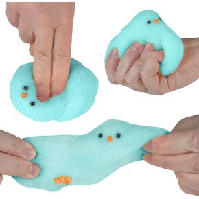 ORB Tabalicious TABA Squishy Chick (Green) - TABA Squishy Fluffs - Squish and Squeeze These Soft, Sticky, TABA Squishies, Perfect for Stress Relief - Sensory and Fidget Toys for Kids and Adults in Kuwait
