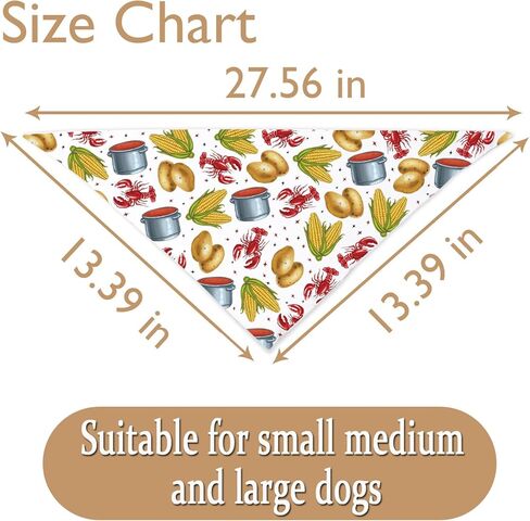 JXGZSO 1 Piece Crawfish Boil Triangle Dog Bandana Crawfish Festival Tie On Scarf Crawfish Lovers Gift (Crawfish Boil D) in Saudi Arabia