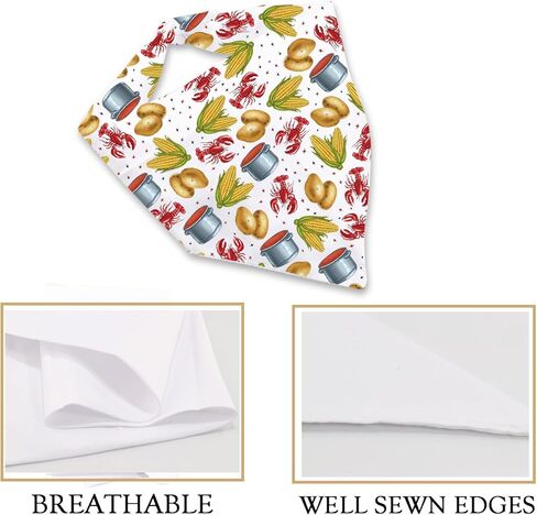 JXGZSO 1 Piece Crawfish Boil Triangle Dog Bandana Crawfish Festival Tie On Scarf Crawfish Lovers Gift (Crawfish Boil D) in Saudi Arabia