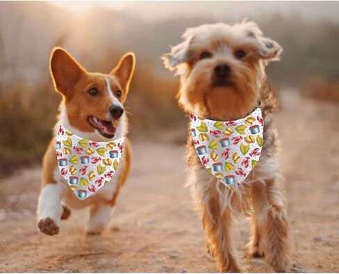 JXGZSO 1 Piece Crawfish Boil Triangle Dog Bandana Crawfish Festival Tie On Scarf Crawfish Lovers Gift (Crawfish Boil D) in Saudi Arabia