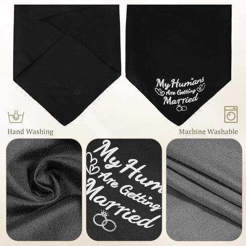 قطعتان من عصابات My Humans are Getting Married Bandanas، هدية خطوبة، لوازم حفلات خطوبة الكلاب، عصابات زفاف للكلاب، إكسسوارات وشاح للحيوانات الأليفة للكلاب والقطط الصغيرة المتوسطة in Kuwait