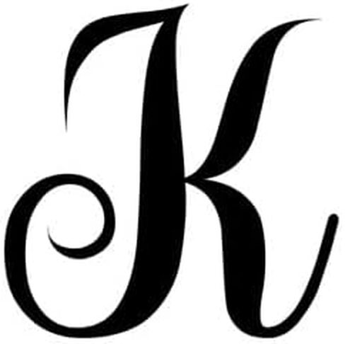 Set of 3 - K Monogram Letter Initial Stay Font Vinyl Decal Sticker for Scrapbooking in Saudi Arabia