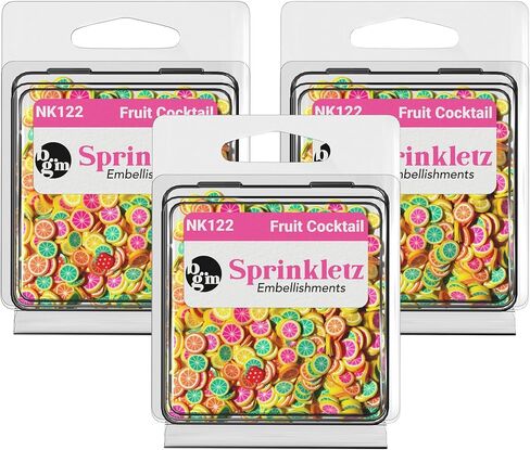 قطع طين بوليمر من Buttons Galore Sprinkletz لزخارف يدوية إضافية 36 جرامًا 1500 قطعة - الربيع والصيف (كوكتيل فواكه) in Saudi Arabia