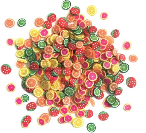 قطع طين بوليمر من Buttons Galore Sprinkletz لزخارف يدوية إضافية 36 جرامًا 1500 قطعة - الربيع والصيف (كوكتيل فواكه) in Saudi Arabia