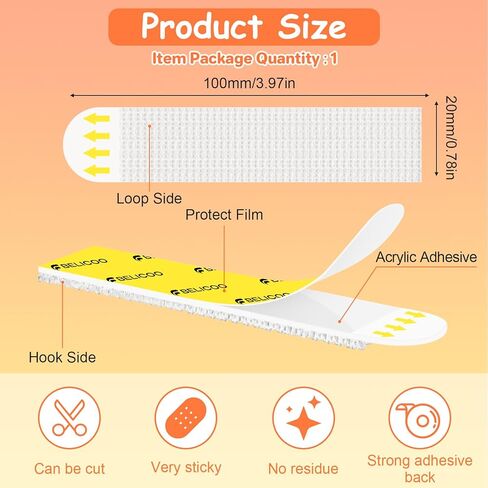 Large Picture Hanging Strips Heavy Duty, 30-Pairs(60 Strips) No Nails Water Resistant Adhesive Strips, 100 * 20mm Damage Free Photo Frame Stickers for Wall, Hanging Posters in Saudi Arabia