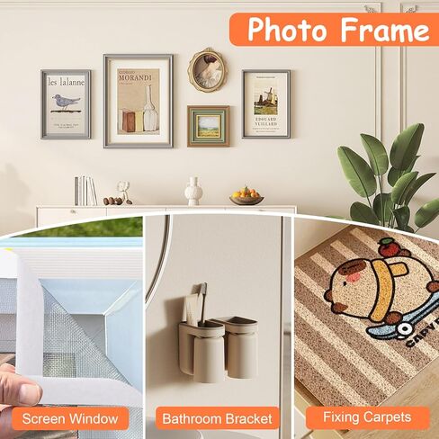 Large Picture Hanging Strips Heavy Duty, 30-Pairs(60 Strips) No Nails Water Resistant Adhesive Strips, 100 * 20mm Damage Free Photo Frame Stickers for Wall, Hanging Posters in Saudi Arabia