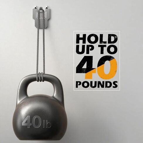 TOP-Notch Claws 20 حزمة من شماعات الصور شديدة التحمل (40 رطلاً) + 2 سلك فولاذي قابل للتعديل - مجموعة أدوات تعليق على الحائط خالية من الأدوات وخالية من التلف لسهولة الديكور! in Saudi Arabia