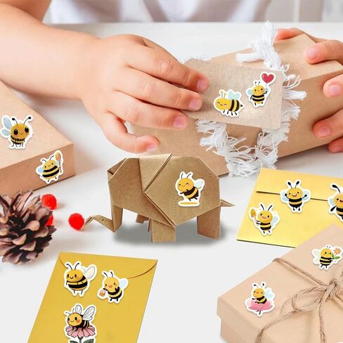 1000 قطعة من ملصقات النحل، 20 نمطًا من ملصقات الأختام المغلف ملصقات الحيوانات للأطفال ملصقات النحل (لفتان من الملصقات 500 قطعة لكل واحدة) in Kuwait