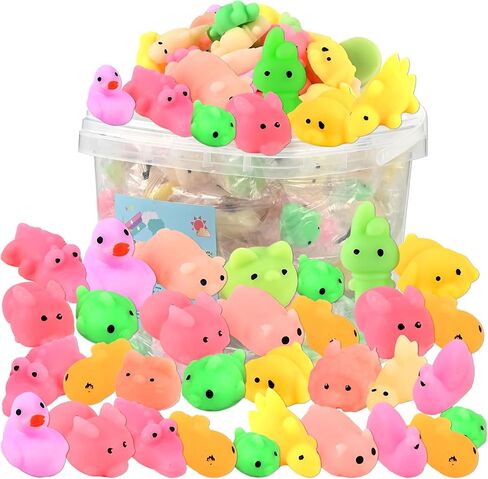 GOLDGE 150pcs Mini Mochi Squishy Toys: Random Party Favors for Kids 4-12, Sensory Fidget Toys for Goodie Bags, Piñata Stuffers, Classroom Prizes, Treasure Box, Easter Egg Fillers, Stress Relief Gifts in Kuwait
