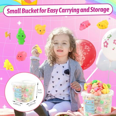 GOLDGE 150pcs Mini Mochi Squishy Toys: Random Party Favors for Kids 4-12, Sensory Fidget Toys for Goodie Bags, Piñata Stuffers, Classroom Prizes, Treasure Box, Easter Egg Fillers, Stress Relief Gifts in Kuwait