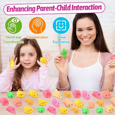 GOLDGE 150pcs Mini Mochi Squishy Toys: Random Party Favors for Kids 4-12, Sensory Fidget Toys for Goodie Bags, Piñata Stuffers, Classroom Prizes, Treasure Box, Easter Egg Fillers, Stress Relief Gifts in Kuwait