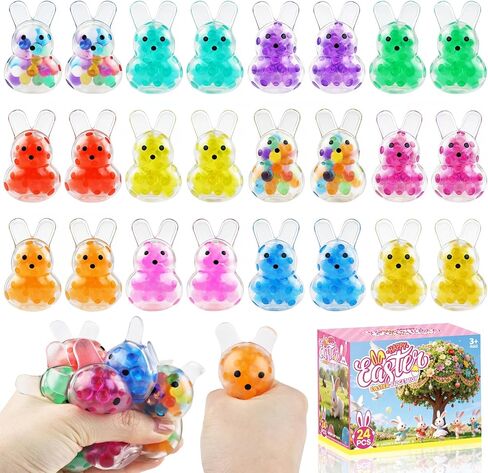 Easter Egg Fillers, Easter Basket Stuffers for Toddler, Easter Basket Essentials Bunny, Easter Squishies Bunny Stress Relief Fidget Toys Balls Party Favor, Easter Gifts for Kids, Easter Egg Stuffers in Saudi Arabia