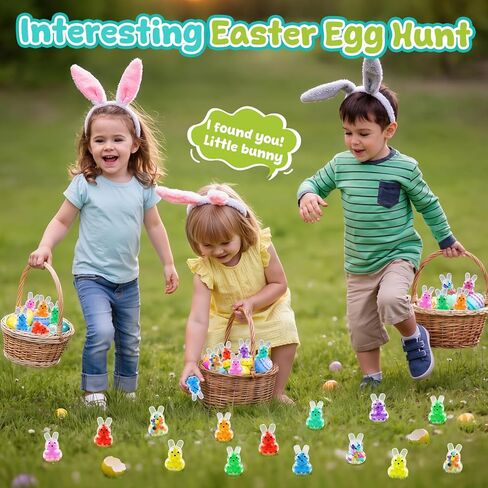 Easter Egg Fillers, Easter Basket Stuffers for Toddler, Easter Basket Essentials Bunny, Easter Squishies Bunny Stress Relief Fidget Toys Balls Party Favor, Easter Gifts for Kids, Easter Egg Stuffers in Saudi Arabia