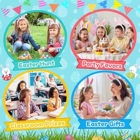 Easter Egg Fillers, Easter Basket Stuffers for Toddler, Easter Basket Essentials Bunny, Easter Squishies Bunny Stress Relief Fidget Toys Balls Party Favor, Easter Gifts for Kids, Easter Egg Stuffers in Saudi Arabia