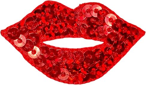 Red Sequin Lips, Iron on Patch (1) in Saudi Arabia