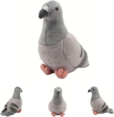 Gray Pigeon Stuffed Animal, Soft Pigeon Plush Toy, Bird Stuffed Toys Pigeon Doll Birthday Decor Gift in Saudi Arabia