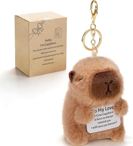 Valentine’s Day Gift Capybara Plush for Girlfriend, Boyfriend, Husband, Wife – Funny Handmade Stuffed Animal with to My Love Message Card for Anniversary, Wedding, Birthday in Saudi Arabia