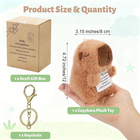 Valentine’s Day Gift Capybara Plush for Girlfriend, Boyfriend, Husband, Wife – Funny Handmade Stuffed Animal with to My Love Message Card for Anniversary, Wedding, Birthday in Saudi Arabia