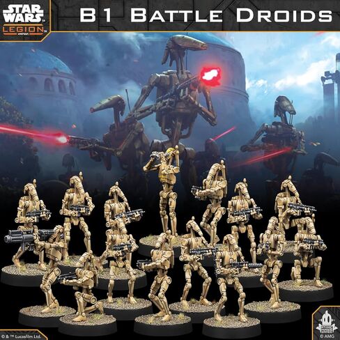 Asmodee Star Wars: Legion B1 Battle Droids - لعبة منمنمات للطاولة، لعبة استراتيجية للأطفال والكبار، للأعمار من 14 عامًا فما فوق، لاعبان، 90 دقيقة من وقت اللعب in Saudi Arabia