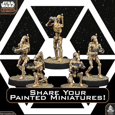 Asmodee Star Wars: Legion B1 Battle Droids - لعبة منمنمات للطاولة، لعبة استراتيجية للأطفال والكبار، للأعمار من 14 عامًا فما فوق، لاعبان، 90 دقيقة من وقت اللعب in Saudi Arabia