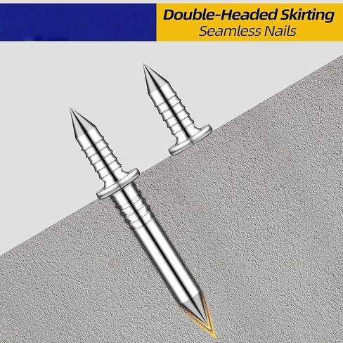 100 PCS Double-Headed Skirting Nails - Invisible Solid Wood Baseboard Fasteners with Sleeve Tool in Saudi Arabia