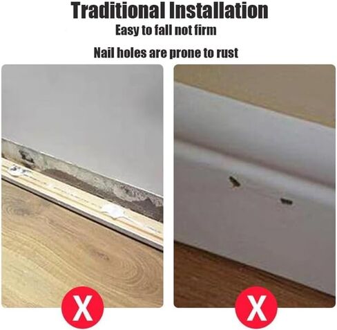 100 PCS Double-Headed Skirting Nails - Invisible Solid Wood Baseboard Fasteners with Sleeve Tool in Saudi Arabia