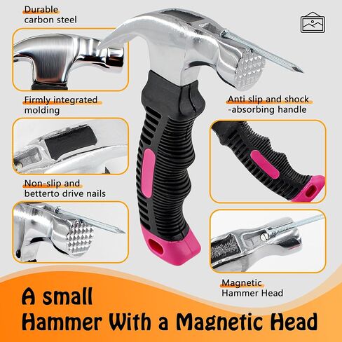 Picture Hanging Kit Hanging Hardware Assorted with Magnetic Hammer D Ring Nails Hooks Wires Magnetic Level for Wall Mounting Heavy Picture Canvas Paintings Photos Frame Board Clock in Saudi Arabia