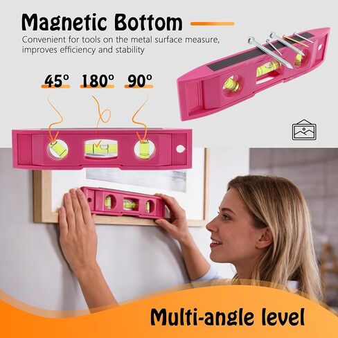 Picture Hanging Kit Hanging Hardware Assorted with Magnetic Hammer D Ring Nails Hooks Wires Magnetic Level for Wall Mounting Heavy Picture Canvas Paintings Photos Frame Board Clock in Saudi Arabia