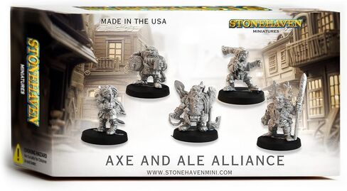 Ax & Ale Alliance - مجموعة الأقزام بمقياس 30 مم: Dwarf Druid Brewmaster Ranger Monk Bard غير مصبوغة لألعاب RPG وشخصيات خيالية مفصلة فريدة من نوعها in Saudi Arabia
