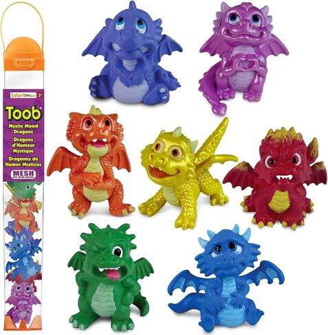 Safari Ltd. Mystic Mood Dragons TOOB – 7 Emotion-Themed Dragon Figurines – Social Emotional Learning Toy Set for Boys, Girls, and Kids 3+ in Saudi Arabia