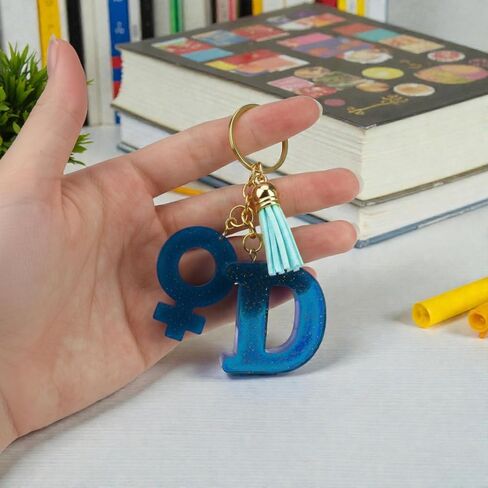 Resin Letter Keychain Mold Kit, Obverse Alphabet Resin Mold 167Pcs Set – Reversed Letter Silicone DIY Epoxy Casting Kit for Making Ornament Keychain & Pendant Jewelry in Saudi Arabia