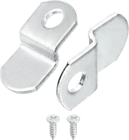 uxcell 10 Pcs 1/8" Offset Canvas Clips, Picture Framing Mirror Clips Z Shape Canvas Painting Mounting Clips with 1 Mounting Hole with Screws, Silver in Saudi Arabia