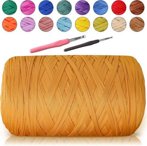 MESTOON T-Shirt Yarn Bulk for Crocheting (1000g/295YDS),Soft Elastic Tshirt Cloth for Beginner Crafts and DIY Knitting Crocheting/Bag/Basket/Coaster, Polyester Fabric Chunky Thick Yarn (1, Sky Blue) in Kuwait