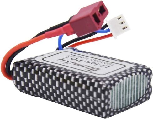 Blomiky 2 Pack 7.4V 1000mAh 7.4Wh 30C Lipo Battery T Plug مناسبة لشاحنات Haiboxing 18859E 18858 16890A وQ903 RC / بطارية Q903 فقط in Saudi Arabia