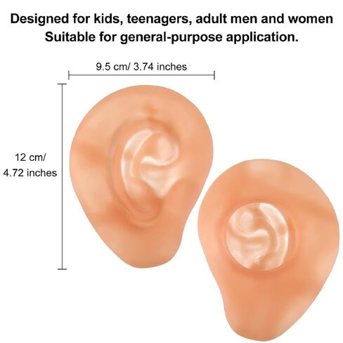 Boao 3 Pairs Jumbo Fake Ears Big Ear Funny Headbands Giant Rubber Ears Toy Dwarf Halloween Cosplay Party Accessories(Light Skin) in Saudi Arabia