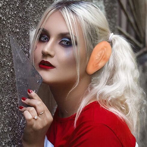 Boao 3 Pairs Jumbo Fake Ears Big Ear Funny Headbands Giant Rubber Ears Toy Dwarf Halloween Cosplay Party Accessories(Light Skin) in Saudi Arabia
