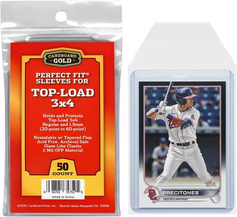 أكمام علوية من الورق المقوى - حماية قصوى وقابلة للإغلاق ومناسبة تمامًا - أكمام تحميل علوية خالية من الأحماض - تحمل اللوادر العلوية بشكل آمن (أكمام 20pt-60pt، 50 أكمام علوية) in Kuwait