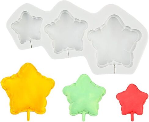 Star Shape Chocolate Silicone Mold, Exquisite Star Cake Decoration Fondant Mold, Stars Shape Silicone Mold for DIY Decoration, Jewelry Making, 3D Mold, Resin Pendants, Plaster, Modeling Clay in Saudi Arabia
