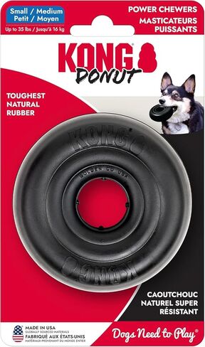 KONG Extreme Donut Dog Toy – Toughest Durable Natural Rubber Chew Toy for Power Chewers – Safe on Teeth & Gums, Fun Bounce & Roll for Indoor and Outdoor Play (Large/X-Large) in Saudi Arabia