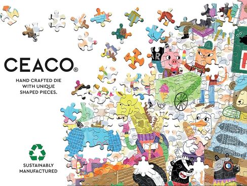 Ceaco - Large Piece Jigsaw Puzzle - Animals at The Market - Relaxing and Fun Activity for Adults in Saudi Arabia