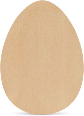 Large Wooden Egg Cutout 18 x 12 inch, Pack of 3 Unfinished Egg Shaped Wood Cutout Wood Eggs for Crafts & DIY Spring Decor, by Woodpeckers in Saudi Arabia